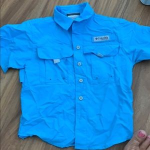 Columbia fishing shirt blue short sleeve sz XXS